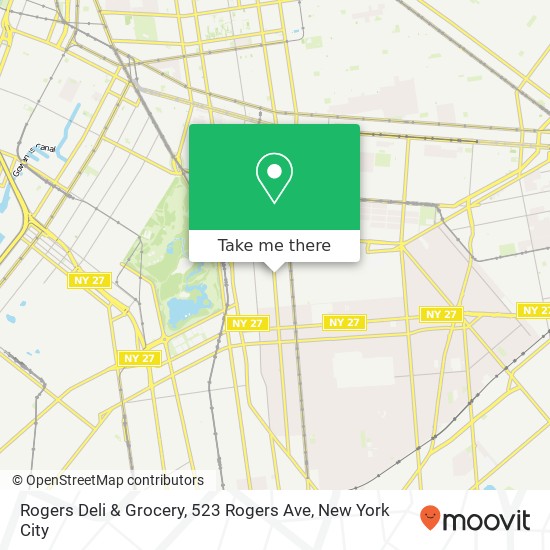 Mapa de Rogers Deli & Grocery, 523 Rogers Ave