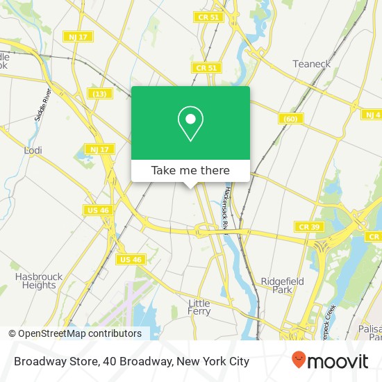 Broadway Store, 40 Broadway map