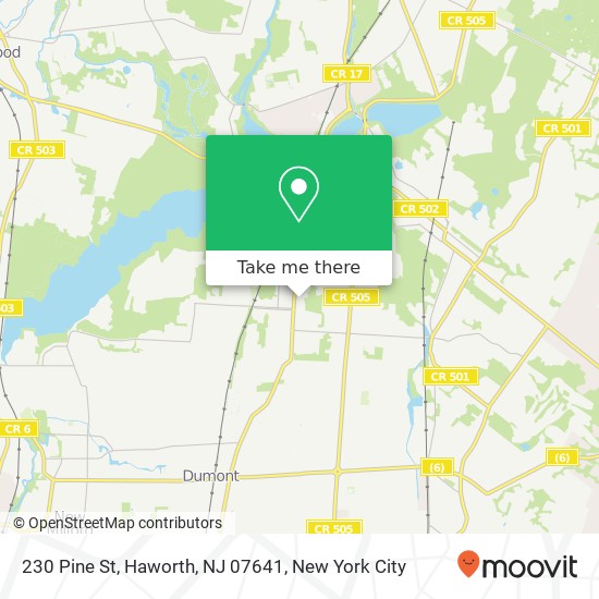 Mapa de 230 Pine St, Haworth, NJ 07641