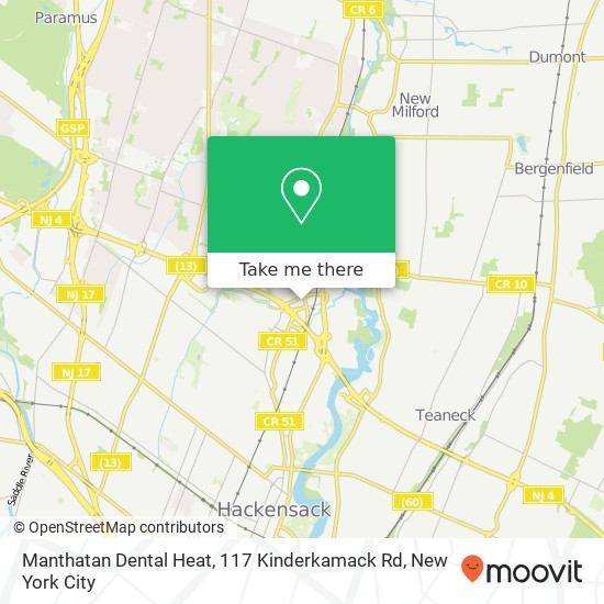 Manthatan Dental Heat, 117 Kinderkamack Rd map