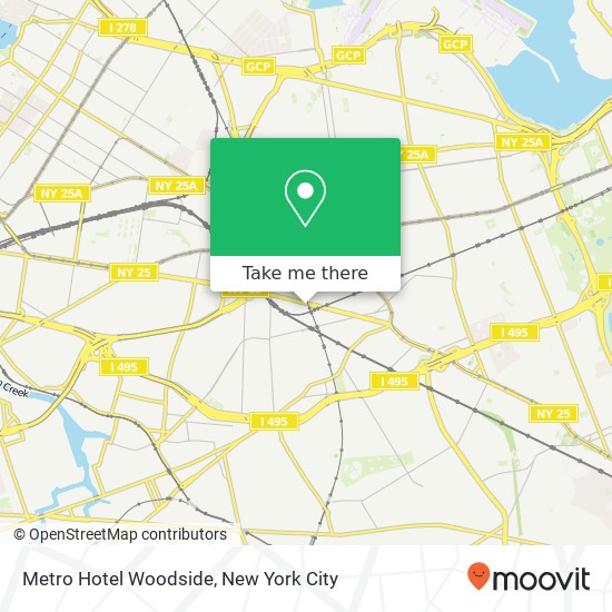 Metro Hotel Woodside map