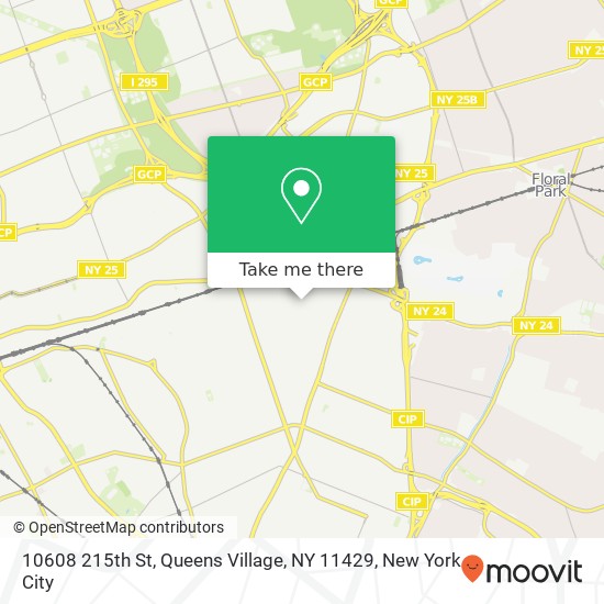 Mapa de 10608 215th St, Queens Village, NY 11429
