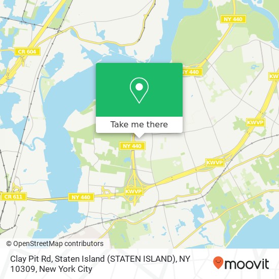 Clay Pit Rd, Staten Island (STATEN ISLAND), NY 10309 map