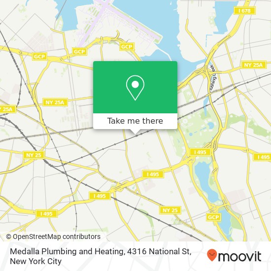 Mapa de Medalla Plumbing and Heating, 4316 National St