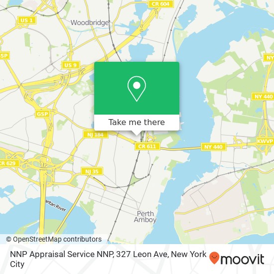 Mapa de NNP Appraisal Service NNP, 327 Leon Ave