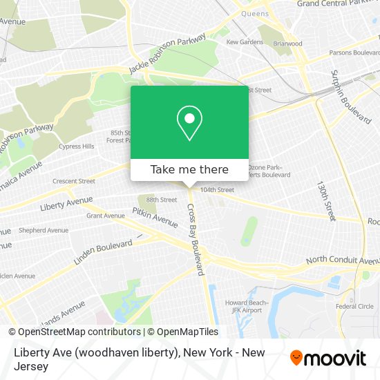 Mapa de Liberty Ave (woodhaven liberty)