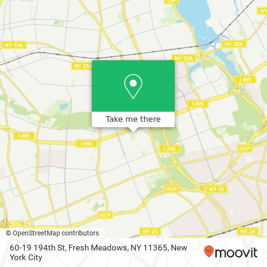 Mapa de 60-19 194th St, Fresh Meadows, NY 11365