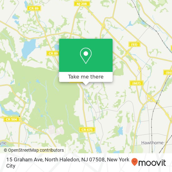 Mapa de 15 Graham Ave, North Haledon, NJ 07508