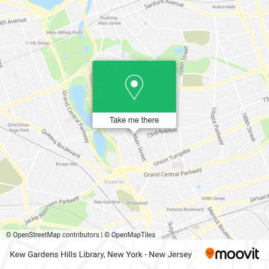 Kew Gardens Hills Library map