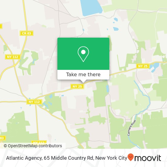 Mapa de Atlantic Agency, 65 Middle Country Rd