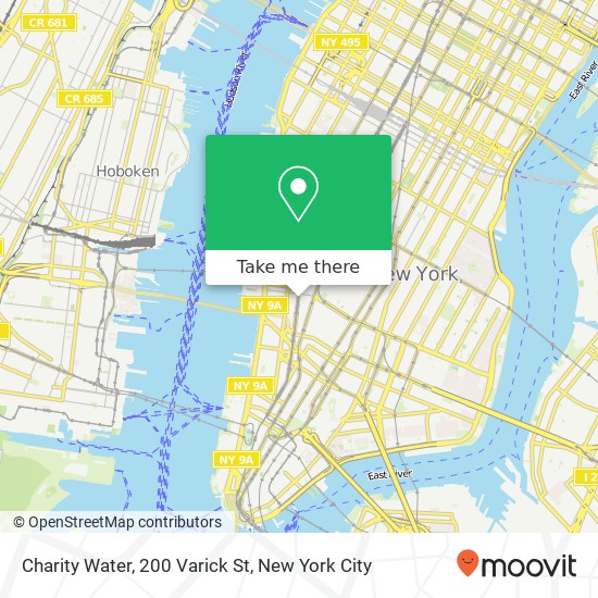 Charity Water, 200 Varick St map