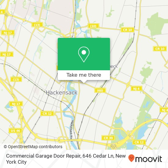 Commercial Garage Door Repair, 646 Cedar Ln map