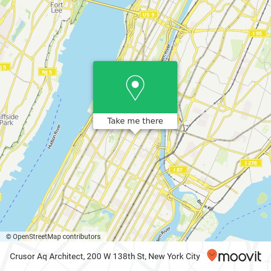 Mapa de Crusor Aq Architect, 200 W 138th St