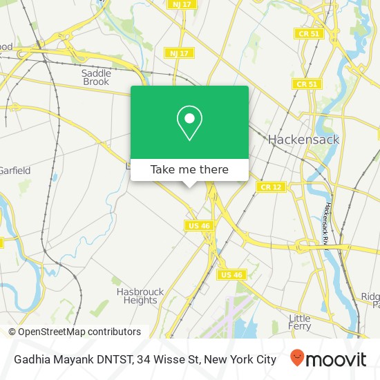 Mapa de Gadhia Mayank DNTST, 34 Wisse St