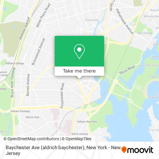 Baychester Ave (aldrich baychester) map