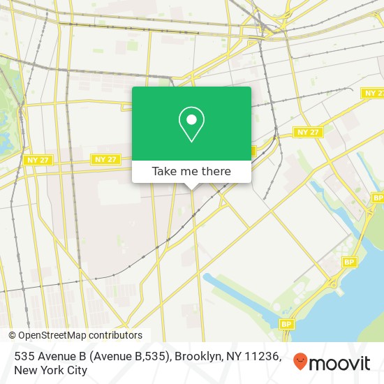 Mapa de 535 Avenue B (Avenue B,535), Brooklyn, NY 11236
