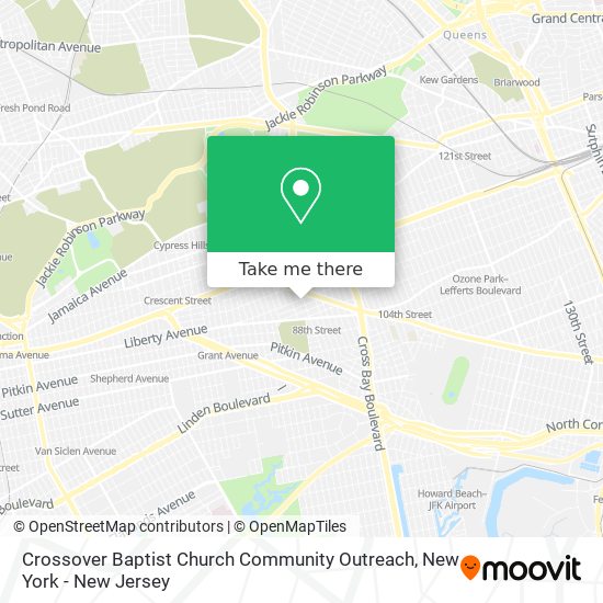 Crossover Baptist Church Community Outreach map