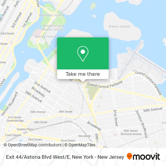 Mapa de Exit 44/Astoria Blvd West/E