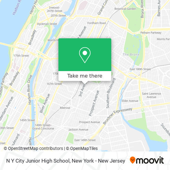 Mapa de N Y City Junior High School