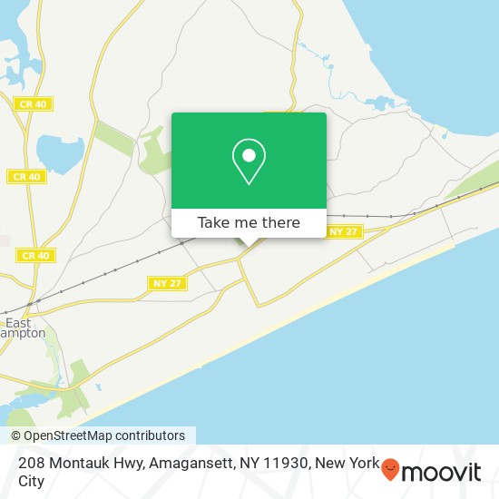 208 Montauk Hwy, Amagansett, NY 11930 map