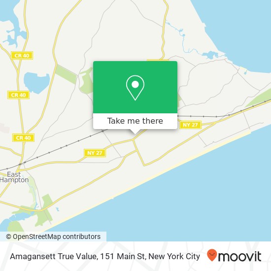 Amagansett True Value, 151 Main St map