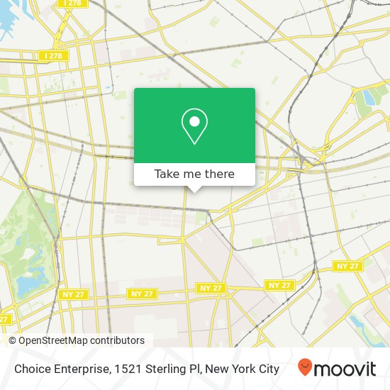 Mapa de Choice Enterprise, 1521 Sterling Pl