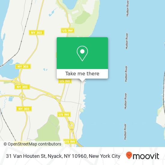 Mapa de 31 Van Houten St, Nyack, NY 10960