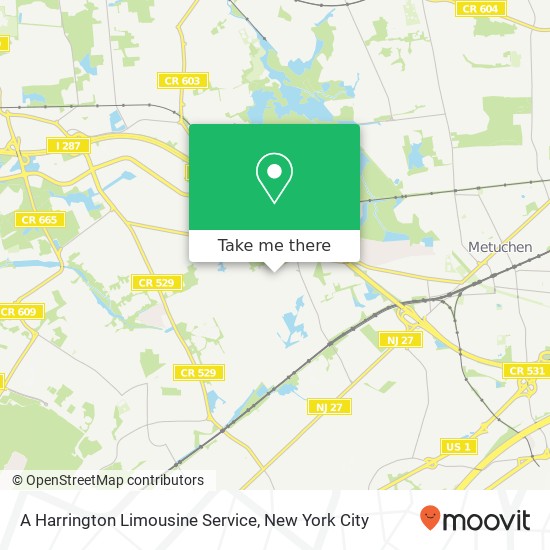 Mapa de A Harrington Limousine Service