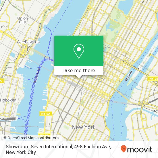 Mapa de Showroom Seven International, 498 Fashion Ave