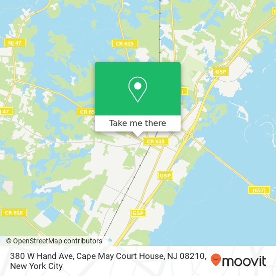 380 W Hand Ave, Cape May Court House, NJ 08210 map