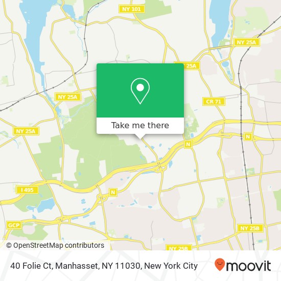 Mapa de 40 Folie Ct, Manhasset, NY 11030