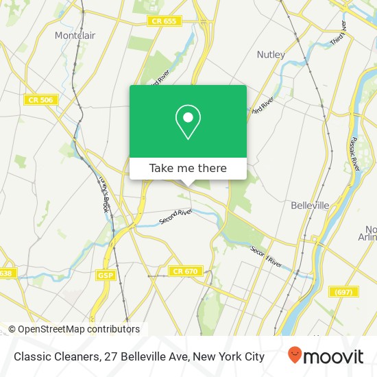 Mapa de Classic Cleaners, 27 Belleville Ave