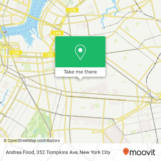 Mapa de Andrea Food, 352 Tompkins Ave