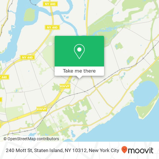 Mapa de 240 Mott St, Staten Island, NY 10312