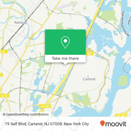 Mapa de 79 Self Blvd, Carteret, NJ 07008