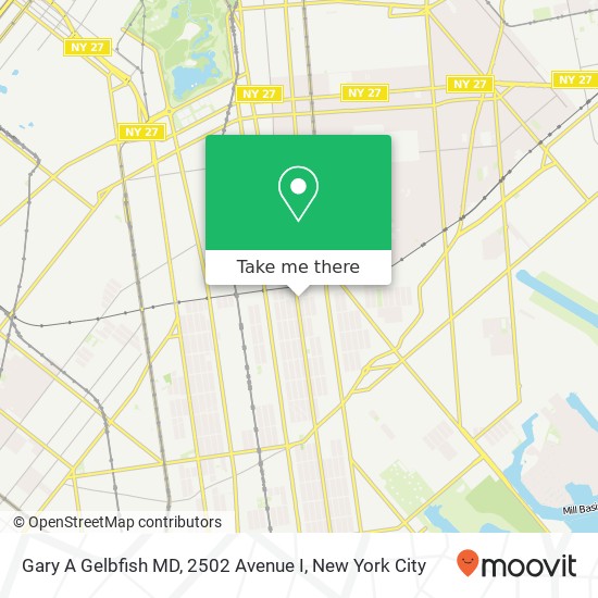 Gary A Gelbfish MD, 2502 Avenue I map