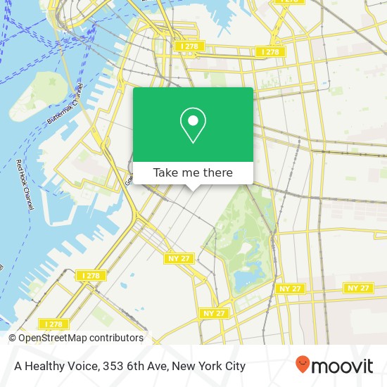 A Healthy Voice, 353 6th Ave map