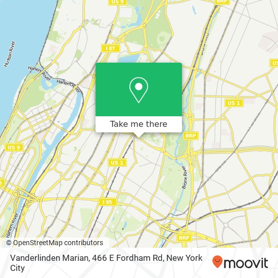 Mapa de Vanderlinden Marian, 466 E Fordham Rd