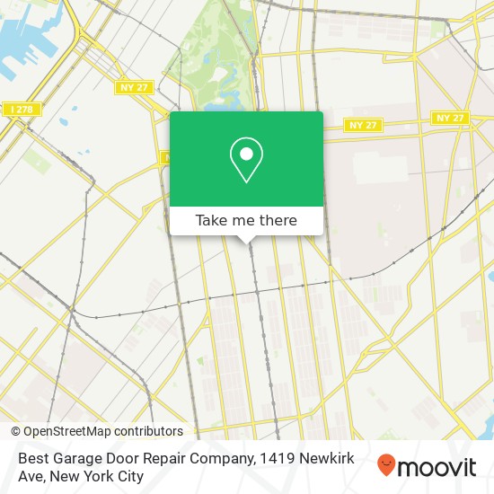 Mapa de Best Garage Door Repair Company, 1419 Newkirk Ave