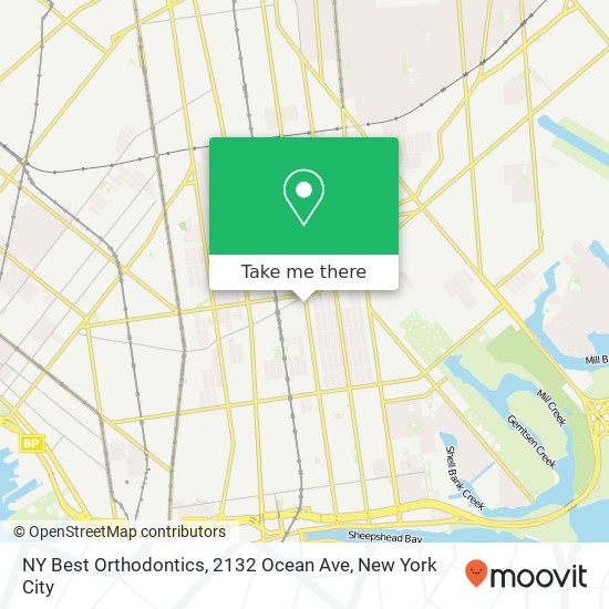 Mapa de NY Best Orthodontics, 2132 Ocean Ave