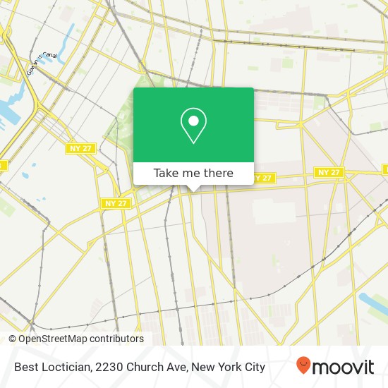 Mapa de Best Loctician, 2230 Church Ave