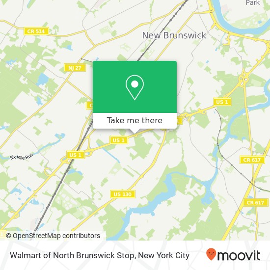 Mapa de Walmart of North Brunswick Stop