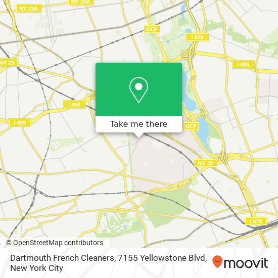 Dartmouth French Cleaners, 7155 Yellowstone Blvd map