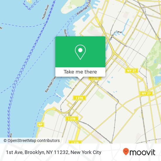 Mapa de 1st Ave, Brooklyn, NY 11232