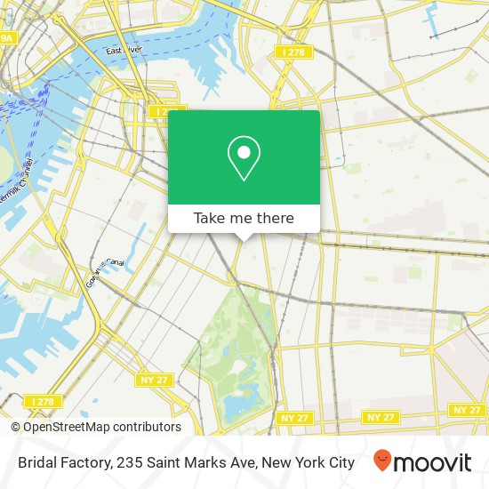 Bridal Factory, 235 Saint Marks Ave map