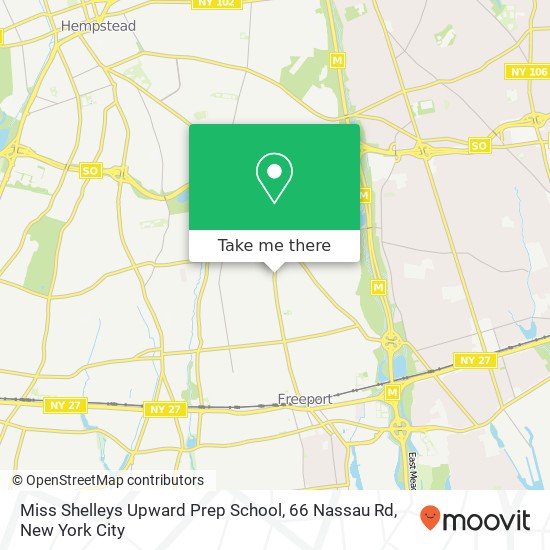 Mapa de Miss Shelleys Upward Prep School, 66 Nassau Rd