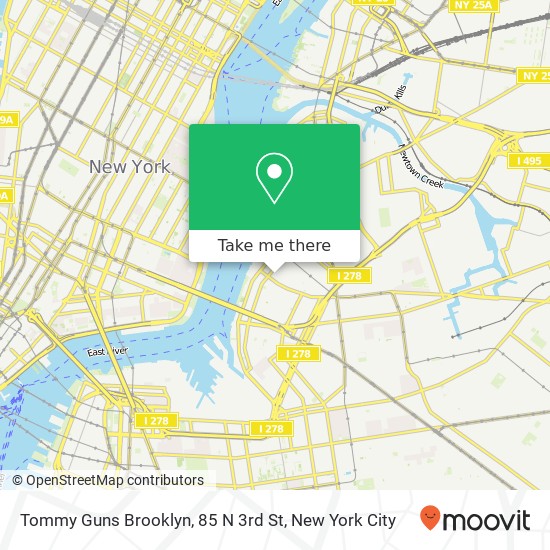 Mapa de Tommy Guns Brooklyn, 85 N 3rd St