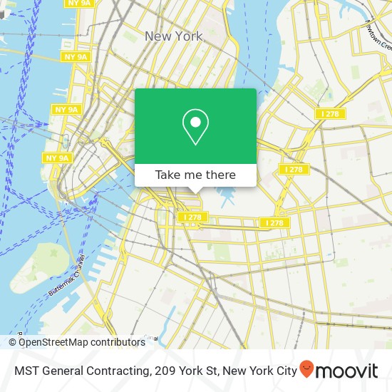 Mapa de MST General Contracting, 209 York St