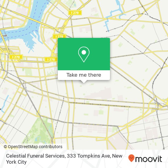 Mapa de Celestial Funeral Services, 333 Tompkins Ave