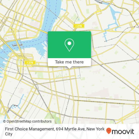 Mapa de First Choice Management, 694 Myrtle Ave